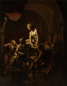 Academy by Lamplight by Joseph Wright of Derby